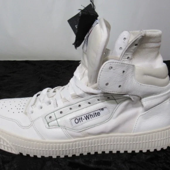 Off-White Off Court 3.0 Men's White/White Leather High Top Sneakers Sz 42 US 9 - Picture 5 of 16